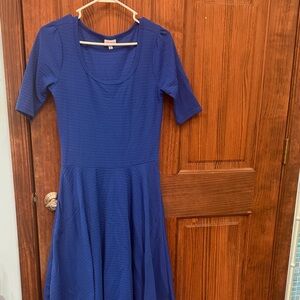 LuLaRoe Royal Blue Midi Dress